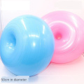 2021 New Design Gym Fitness Equipment Inflatable Anti Burst Donut PVC Yoga Ball With Air Pump